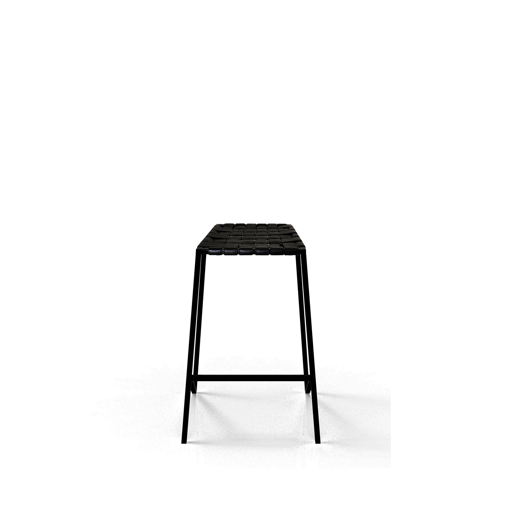 Loft Woven Leather Kitchen Stool