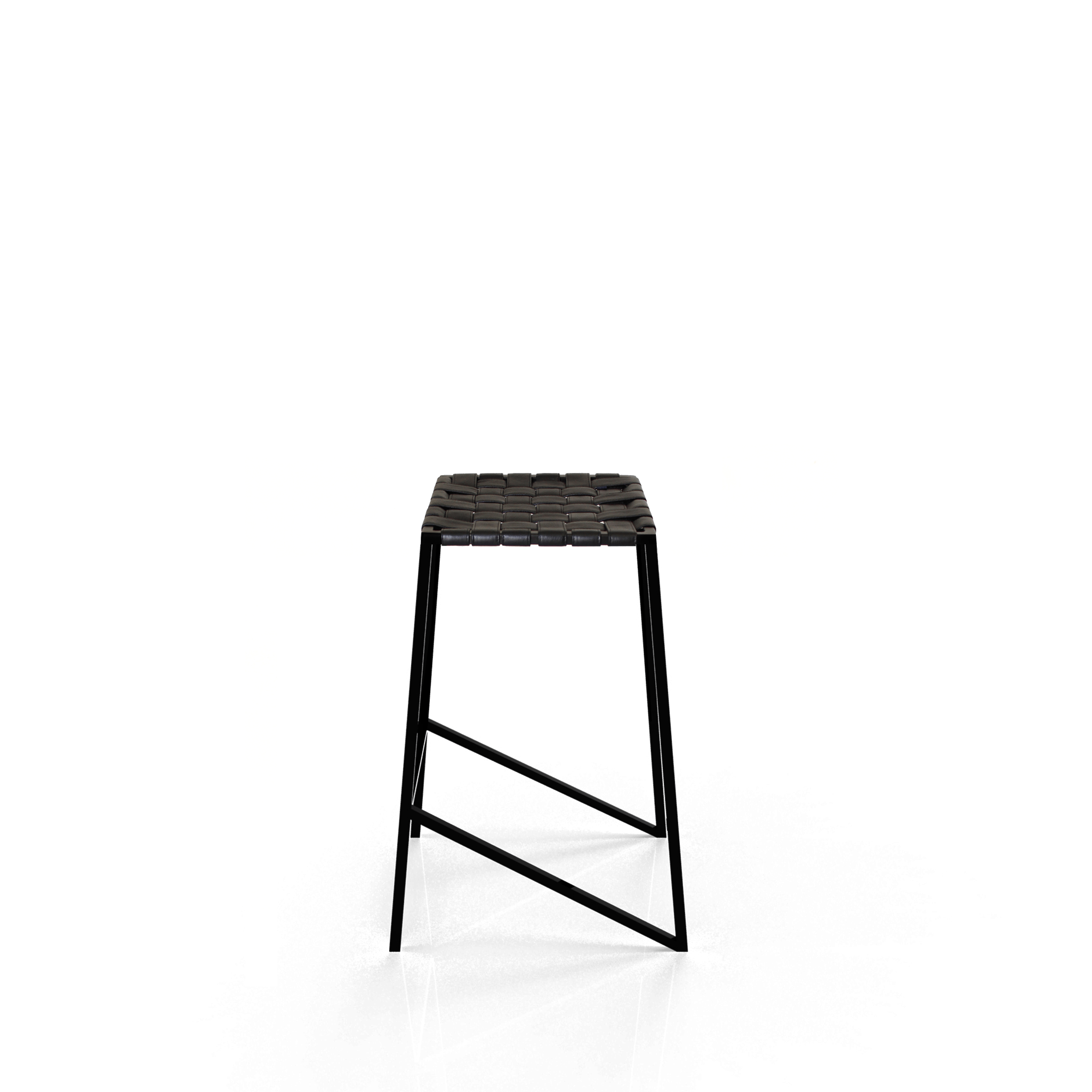Loft Woven Leather Kitchen Stool