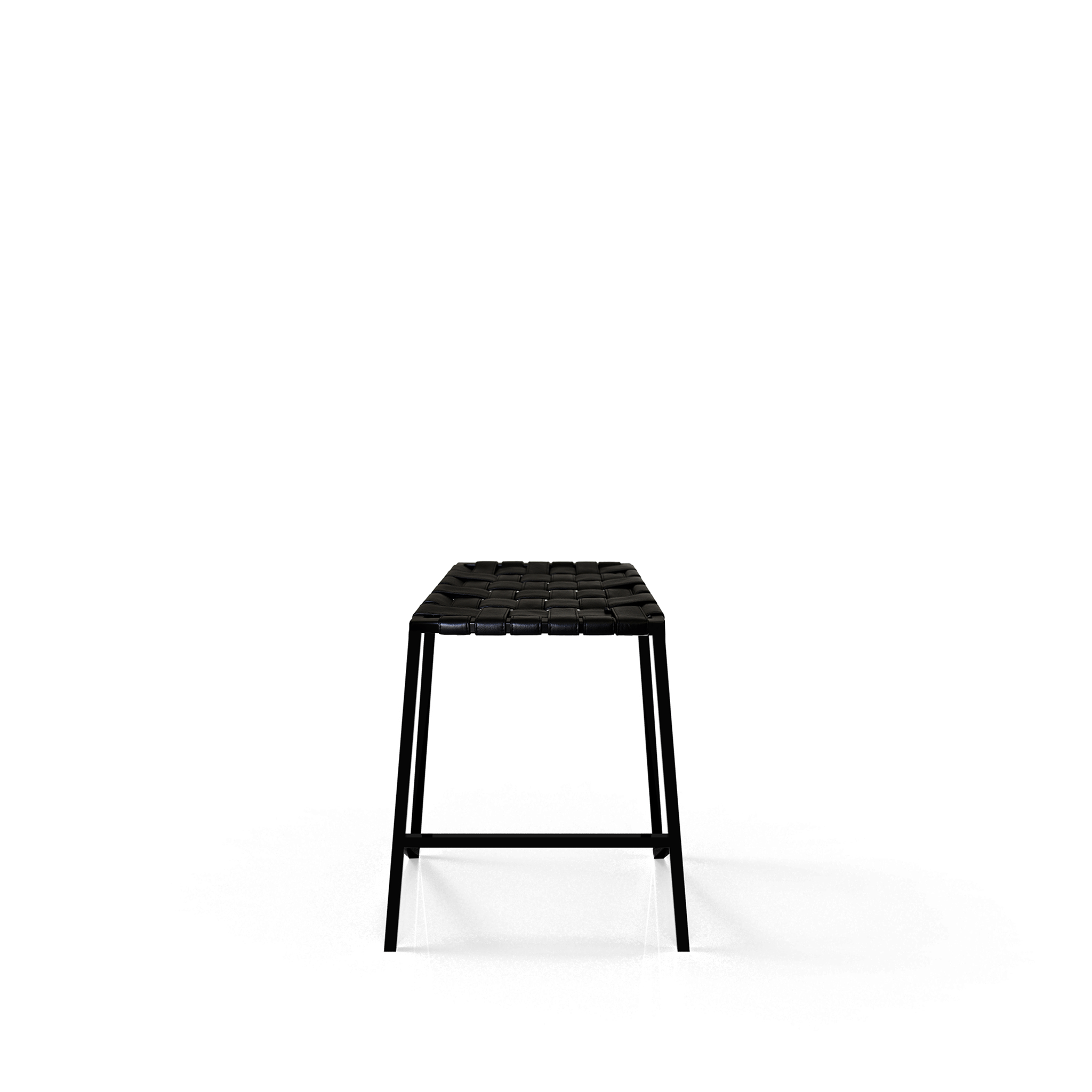 Loft Woven Leather Dining Stool