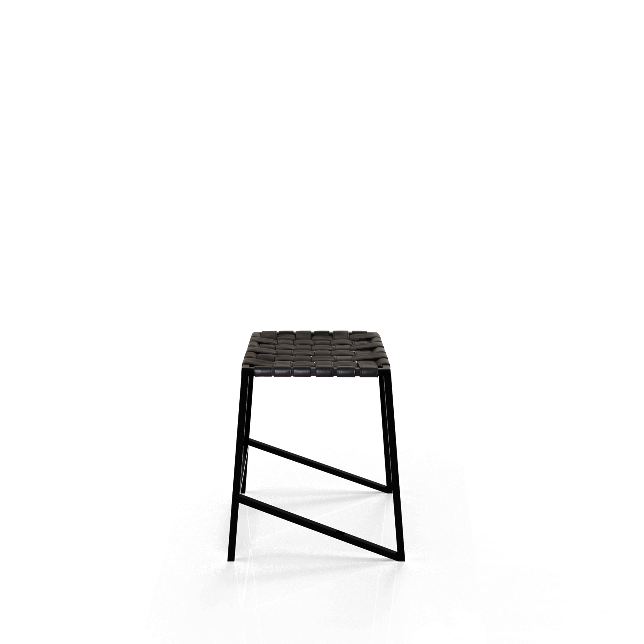 Loft Woven Leather Dining Stool